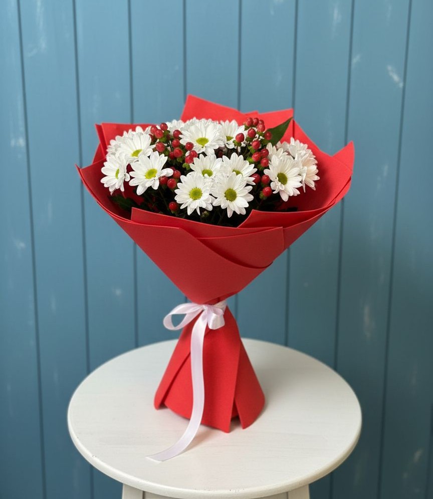 Букет цветов из: Хризантемы в Коммунаре Курской области