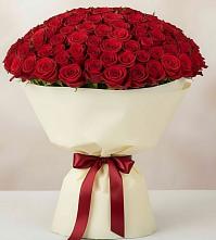 Букет 101 Красная роза Милано в Коммунаре Курской области