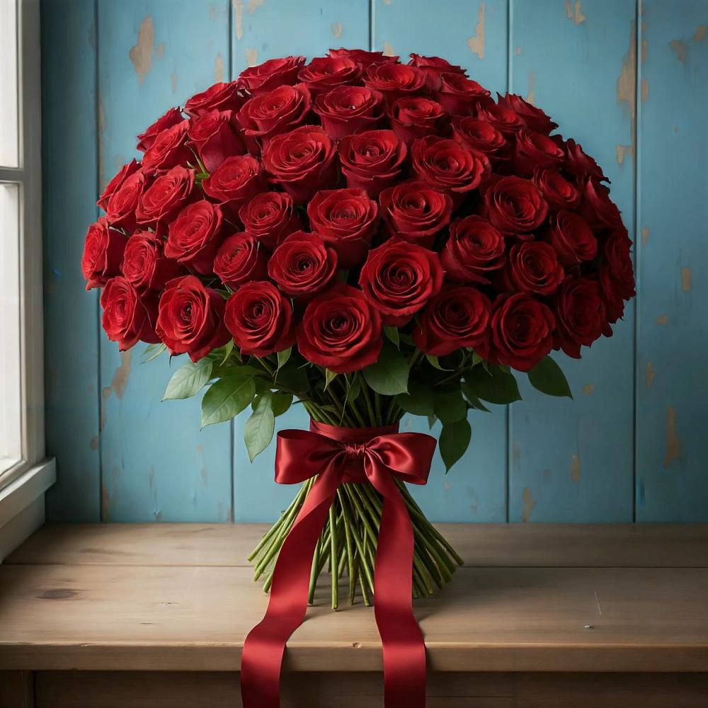 Букет Красные розы Блэк Меджик в Коммунаре Курской области