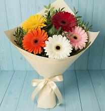 Букет цветов из:  Герберы в Коммунаре Курской области
