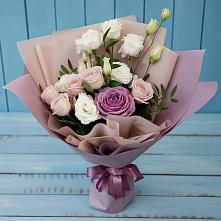 Букет цветов из:  Розы и Лизиантусы #REPLACE_PRED# Коммунаре Курской области