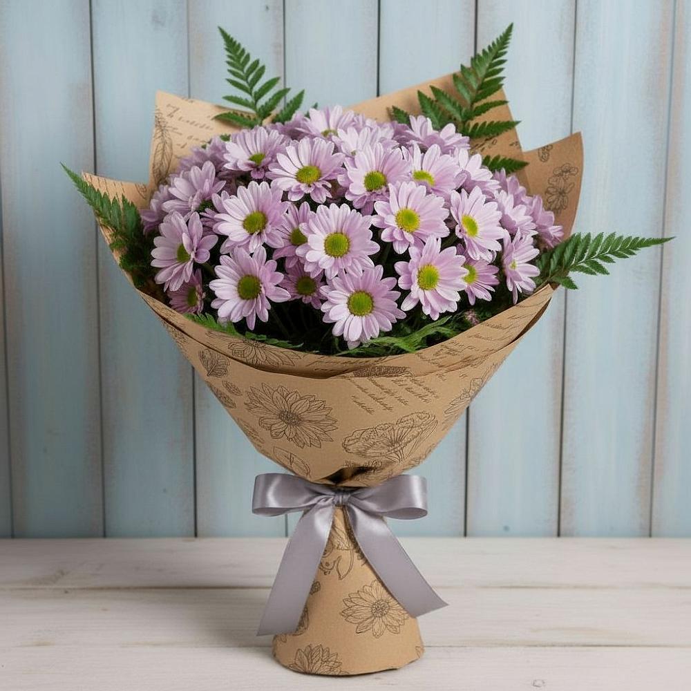 Букет цветов из: Хризантемы в Коммунаре Курской области