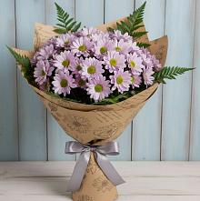 Букет цветов из:  Хризантемы в Коммунаре Курской области