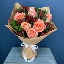 Букет цветов из:  Розы и Альстромерии #REPLACE_PRED# Коммунаре Курской области