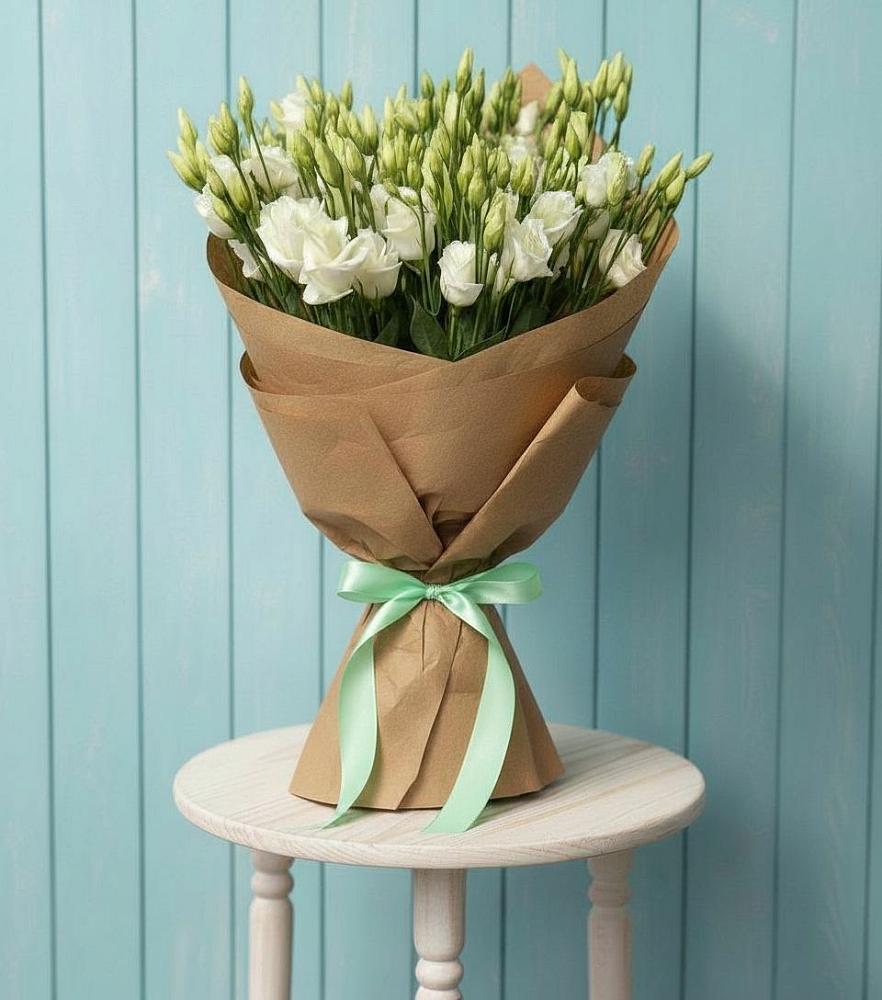 Букет цветов из: Лизиантусы в Коммунаре Курской области