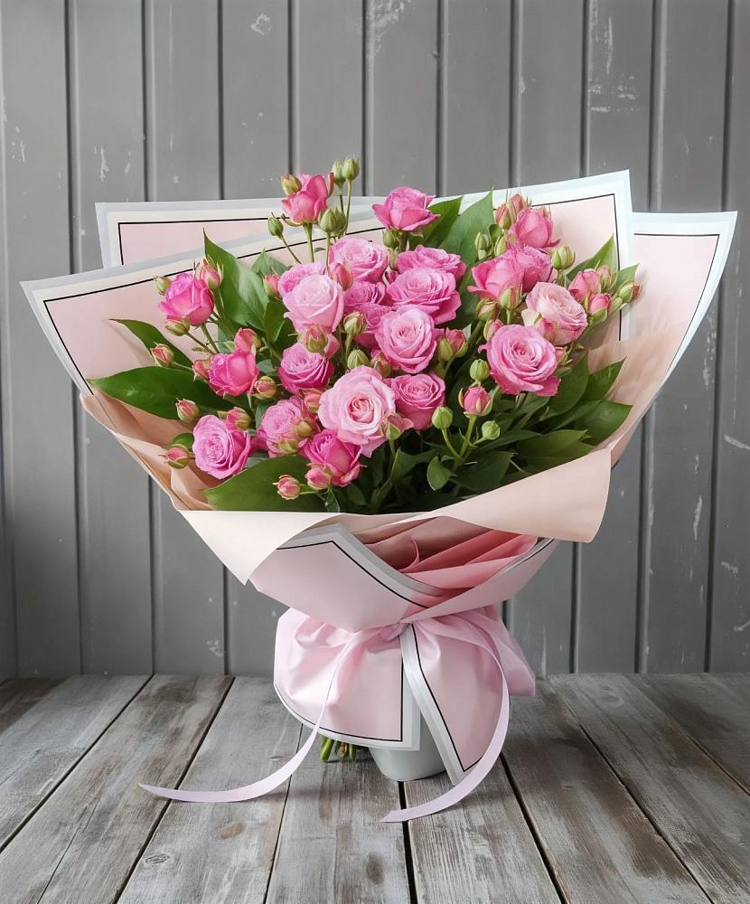 Букет Розовый кустик в Коммунаре Курской области