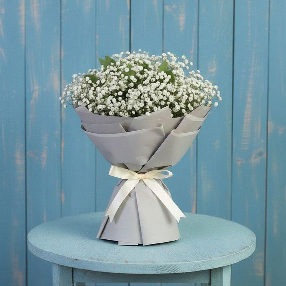 Букет цветов из: Гипсофила в Коммунаре Курской области