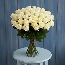 Букет 51 Белая роза Эдлесс Лав #REPLACE_PRED# Коммунаре Курской области