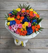 Букет цветов из:  Розы и Хризантемы в Коммунаре Курской области