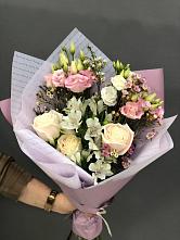 Букет цветов из:  Альстромерии, Розы и Лизиантусы #REPLACE_PRED# Коммунаре Курской области