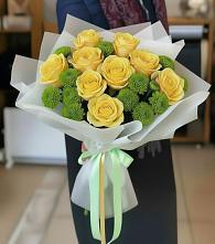 Букет цветов из:  Хризантемы и Розы #REPLACE_PRED# Коммунаре Курской области