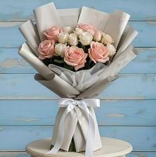 Букет цветов из:  Розы #REPLACE_PRED# Коммунаре Курской области