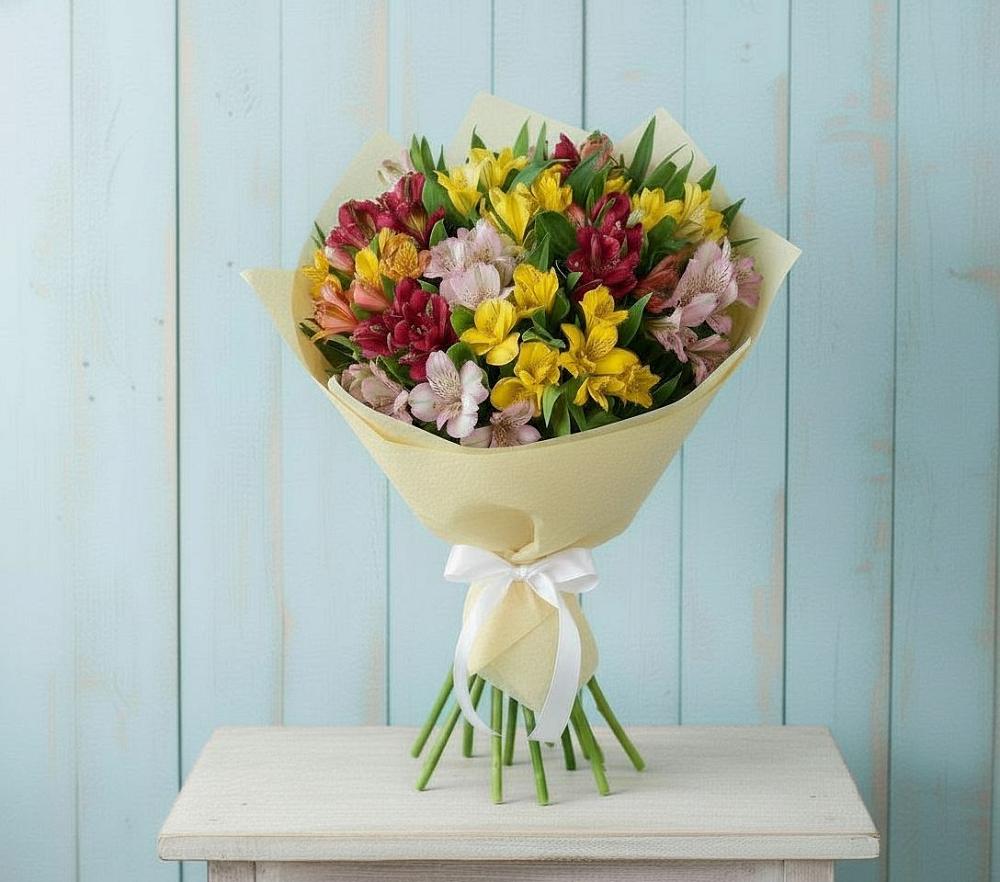 Букет цветов из: Альстромерии в Коммунаре Курской области