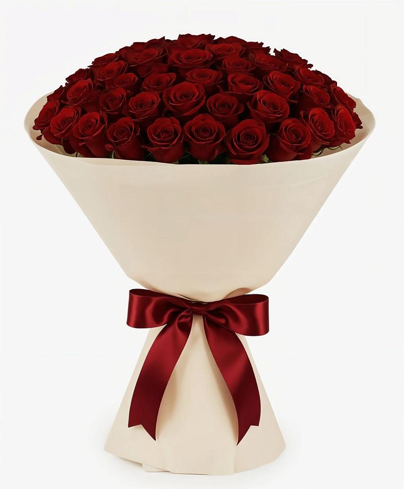 Букет 101 Бордовая роза Блэк Бакарра в Коммунаре Курской области